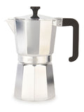 La Cafetiere silver 9-cup moka pot 470ml (British brand)