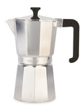 La Cafetiere silver 9-cup moka pot 470ml (British brand)