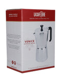 La Cafetiere silver 9-cup moka pot 470ml (British brand)