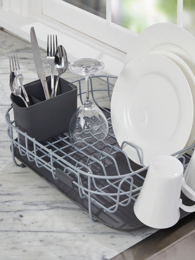 Next KitchenAid Charcoal Grey Compact Low Profile Dish Drying Rack- Buy online at McGrocer