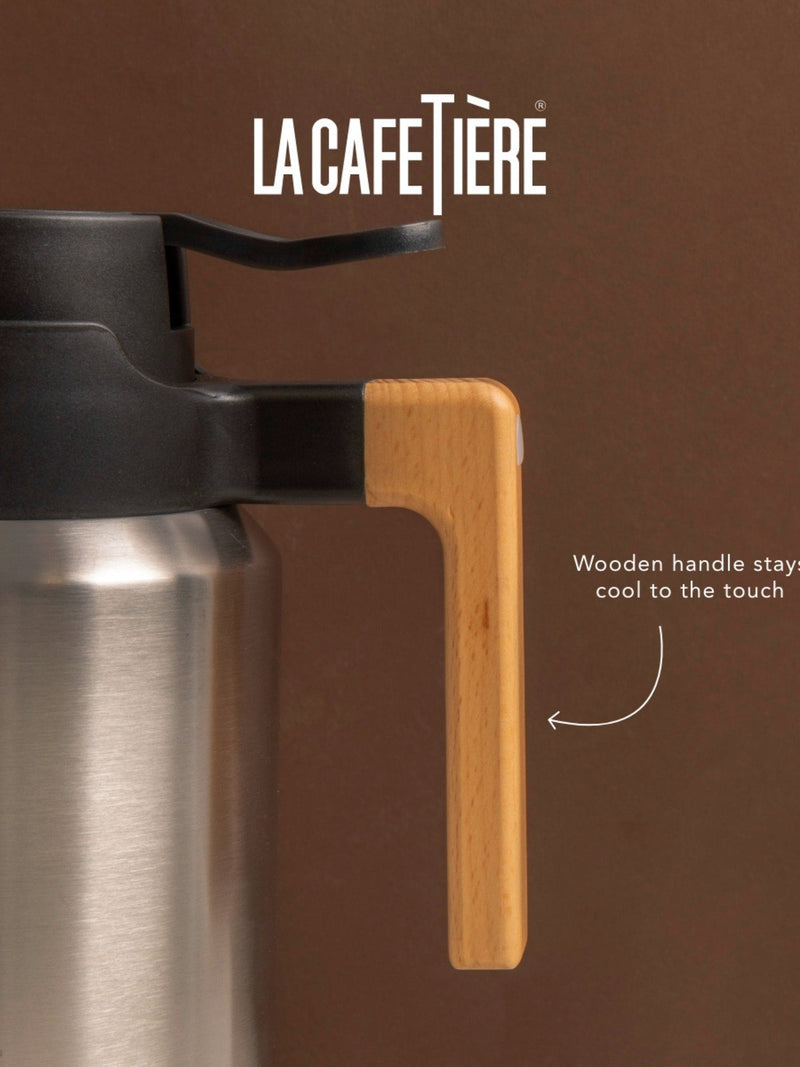 La Cafetiere silver stainless steel vacuum insulated coffee jug, UK version