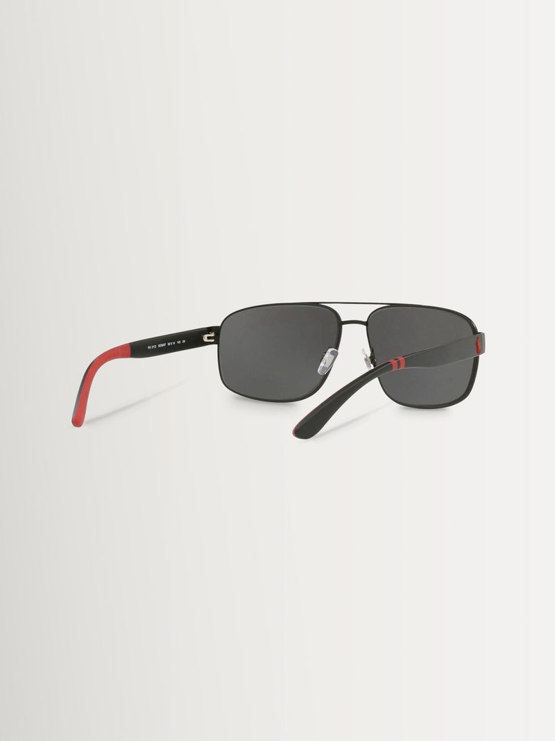 Polo Ralph Lauren Black Ph3112 pilot sunglasses, imported from the UK