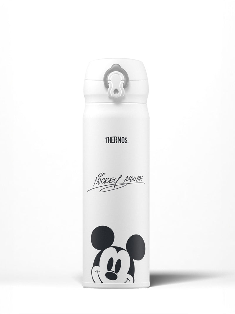 Thermos white drink flask with Disney Mickey Mouse signature 470ml (British brand)