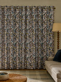 Leaf print blackout thermal curtains with eyelets - British product