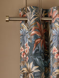 Velvet leopard print eyelet lined curtains, imported from the UK