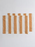Secret Linen Store amber wide stripe linen placemats 35x50cm (British brand)