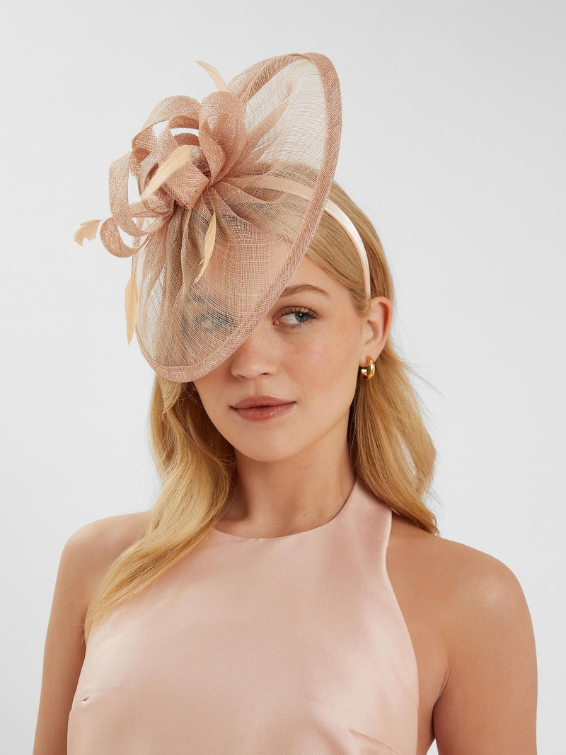 Accessorize pink feather fascinator hat, imported from the UK