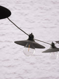 Lights4fun black solar café lights set of 6 - British product