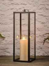 Next Lights4fun Bowen Black Extra Large Garden Lantern with TruGlow Candle- Buy online at McGrocer