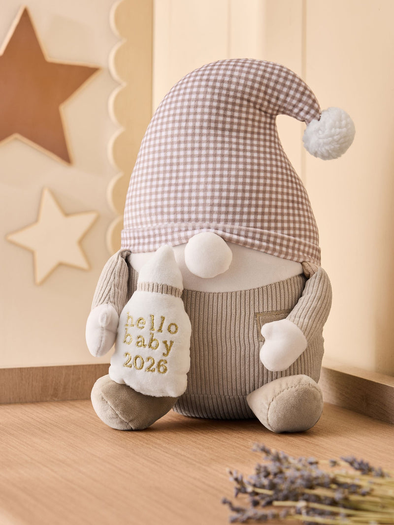 Natural Born baby plush gonk 'hello baby 2026' 18cm (British brand)