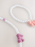 Pink Pearl Bow Jewellery Set from a British brand