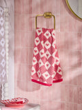 Pink heart towel 100% cotton, imported from the UK
