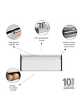 Brabantia White Fall Front Bread Bin - British product