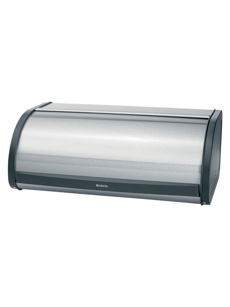 Brabantia Matt Steel Fingerprint Proof Roll Top Bread Bin - British product