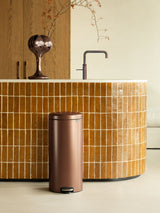 Next Brabantia Warm Bronze NewIcon Pedal Bin 30L- Buy online at McGrocer