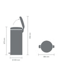 Brabantia Warm Bronze Pedal Bin 30L - British product