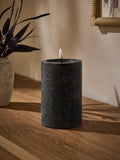 LED pillar candle black 15cm (British brand)