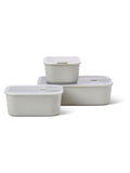 Clip-Seal Food Storage Box Set, 3-Piece, Transparent Lid, Suitable for Fridge, Freezer, and Microwave