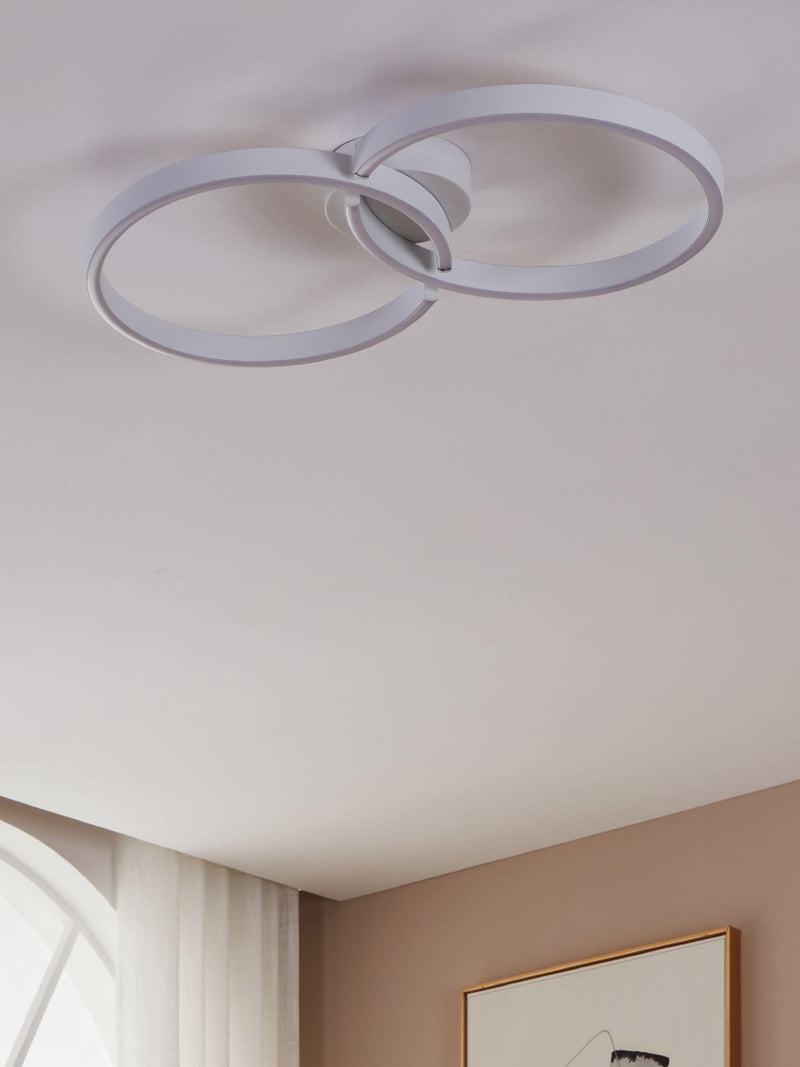 Eglo Amandolo LED ceiling light white aluminium (British brand)