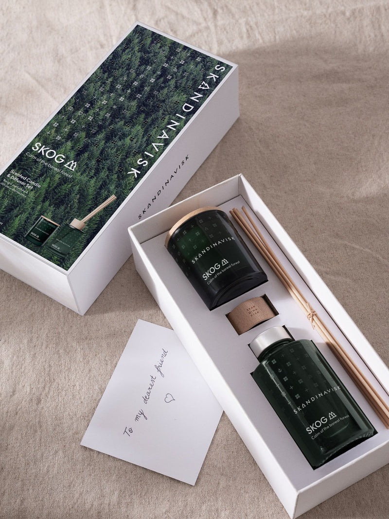 Skandinavisk SKOG scented candle and diffuser set (British brand)