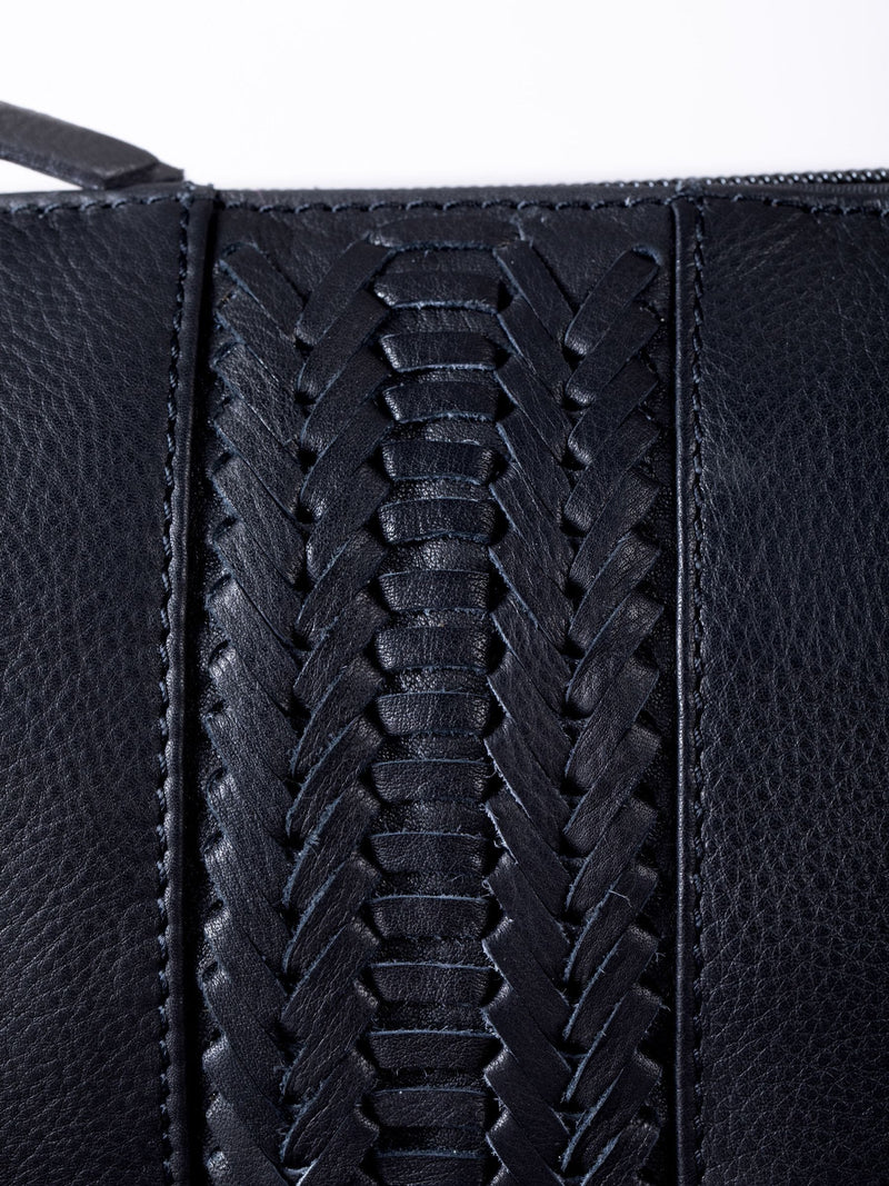 Lakeland Leather black Eden cross-body bag - British product