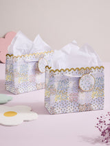 Next Lilac Floral Small Gift Bags Set of 2- Buy online at McGrocer
