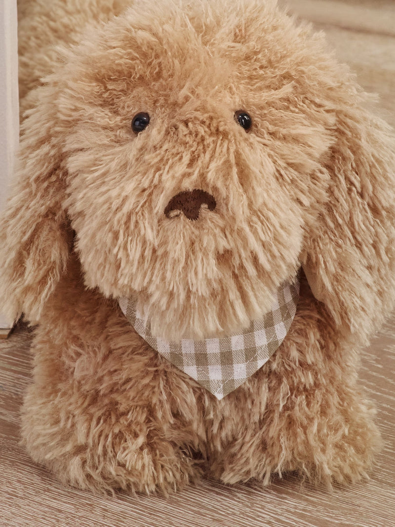 Natural Louis the Labradoodle draught excluder, British product
