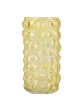 Decoris yellow bubble glass vase 28cm - British product