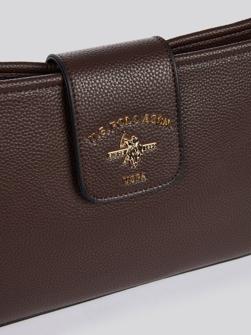 U.S. Polo Assn. Stanford Baguette bag in brown, UK version