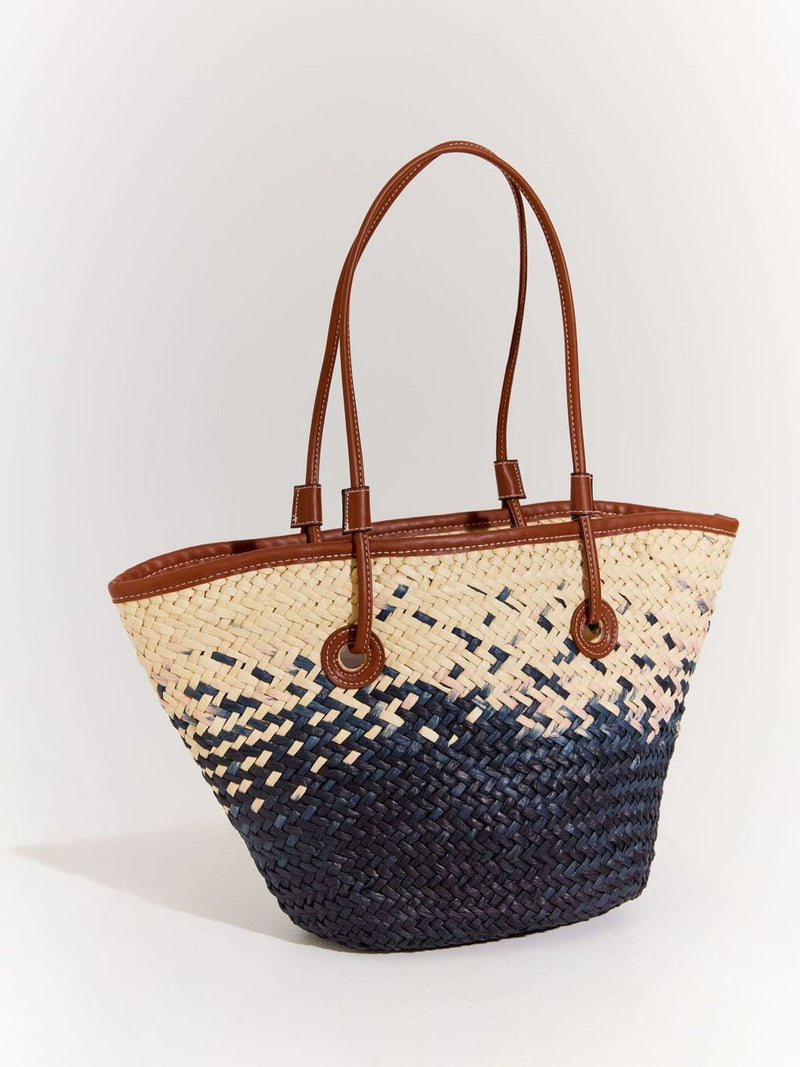 Seaspray Heidi woven bag in paper with gold branding, UK version