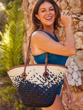 Seaspray Heidi woven bag in paper with gold branding, UK version