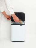 Brabantia White Bo waste bin 7 litre - British product