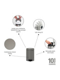 Brabantia Pedal Bin Mineral Concrete Grey 3L - British product