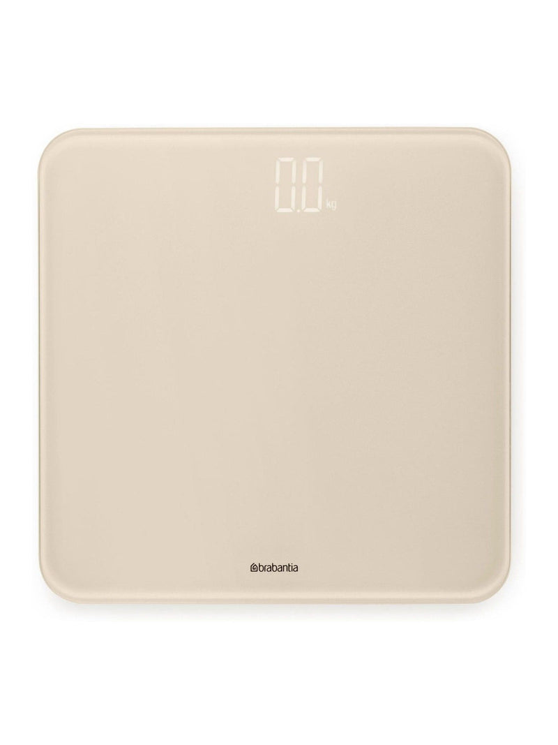 Brabantia Soft Beige ReNew digital bathroom scale, UK version