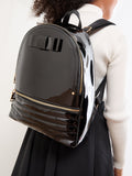 Lipsy black bow detail school backpack, imported from the UK