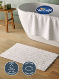 Silentnight white ribbed cotton bath mat 50x80cm - British product