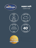 Silentnight Almond White luxury bath mat 50x80cm, UK version