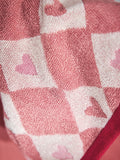 Heart face cloths pink set of 2, imported from the UK