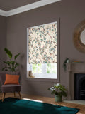 Sophie Allport ornamental peacock roman blind natural cotton - British product