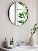 Next Garden Trading Black Cherington 45cm Round Wall Mirror- Buy online at McGrocer