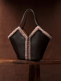 Hereu Studio Brown Calella Curly Shearling Trims Bag