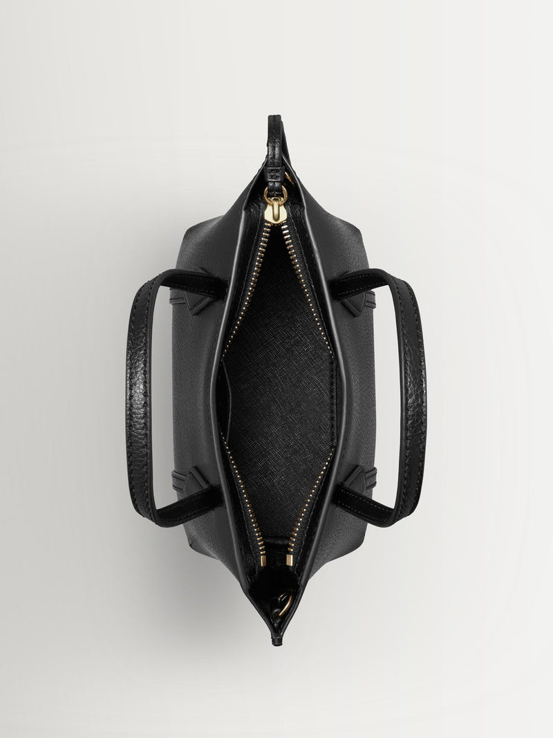 Tory Burch Perry Mini Tote black leather, imported from the UK