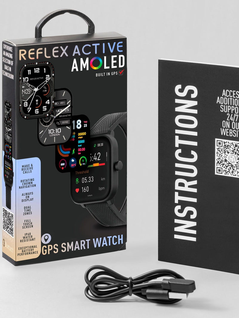 Reflex Active Black Series 44 smartwatch, imported from the UK