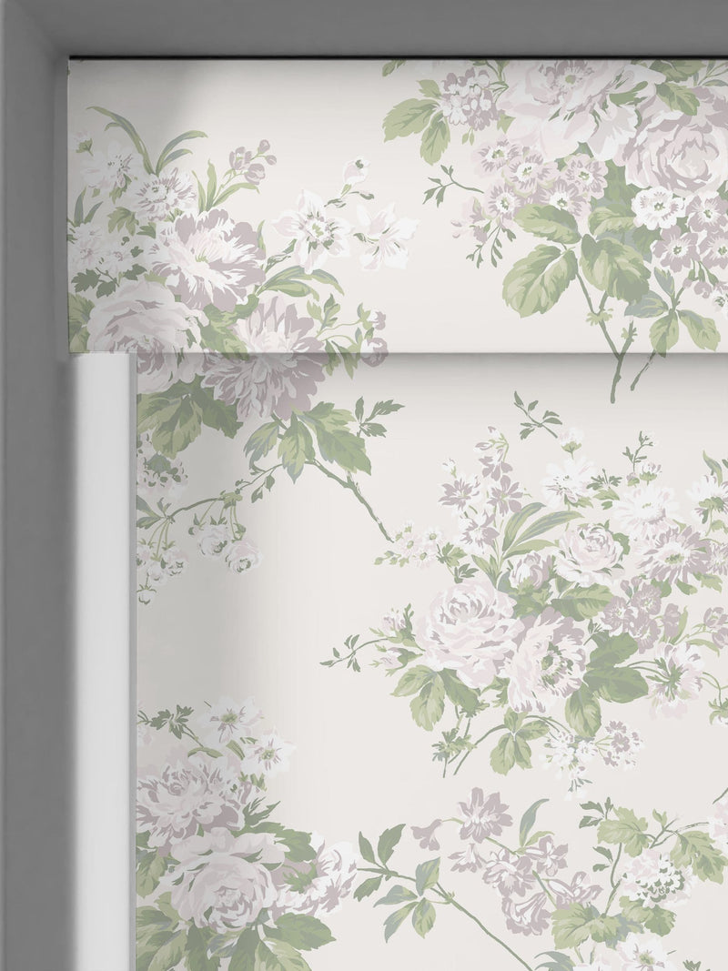 Shabby Chic blackout roller blind natural rose chintz, imported from the UK