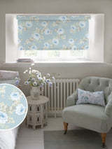 Next Shabby Chic by Rachel Ashwell Blue Royal Bouquet Made to Measure Blackout Roller Blind- Buy online at McGrocer