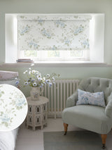 Next Shabby Chic by Rachel Ashwell Duck Egg Blue Belle Hydrangea Made to Measure Blackout Roller Blind- Buy online at McGrocer
