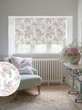 Shabby Chic roman blind lilac purple wild garden, imported from the UK