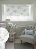 Shabby Chic blue hydrangea roman blind made to measure (British brand)