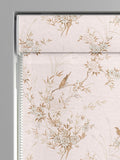 Shabby Chic roman blind pink tan bird chinoiserie, UK version