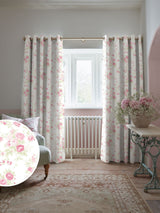 Next Shabby Chic by Rachel Ashwell Rose Pink Wildflower Made to Measure Curtains- Buy online at McGrocer